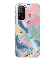 Xiaomi Mi 10 T Pro Uyumlu Kapak Abstract Tasarımlı Şeffaf Silikon Kılıf