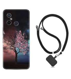 Xiaomi Redmi 12C Kılıf Resimli Boyun Askılı İpli Desenli Silikon Series Heaven Tree 1859