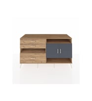 Kronos Konsol 4 Raflı 3 Çekmeceli 2 Kapaklı 176x59x99 Çam-Antrasit/Çam