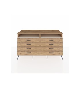 Kronos Konsol 2 Raflı 8 Çekmeceli  176x59x99 Çam-Aytaşı/Çam