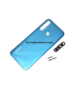 Oppo Realme 5İ Kasa Arka Pil Batarya Kapağı MAVİ