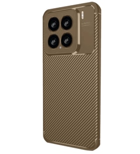 Mi 15 Kılıf Auto Focus Karbon Kapak - Kahverengi
