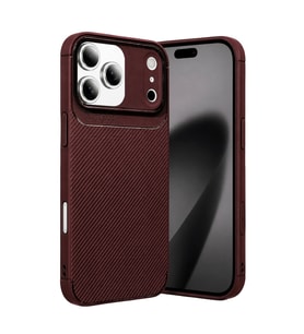 Apple iPhone 17 Pro Max Auto Focus Karbon Kapak - Bordo