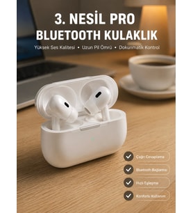 Bluetooth Kulaklık Kulak İçi Silikonlu Stereo Yüksek Ses Kaliteli Dokunmatik