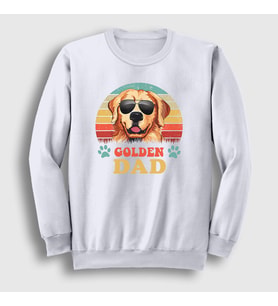 Presmono Unisex Beyaz Golden Retriever Dad Dog Hediye Köpek Sweatshirt 537809tt