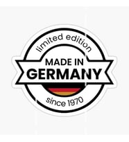 Made in Germany Araba Leptop Oto Sticker 13cm 4 Adet U