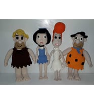 Taş Devri Ailesi Amigurumi Organik Oyuncak