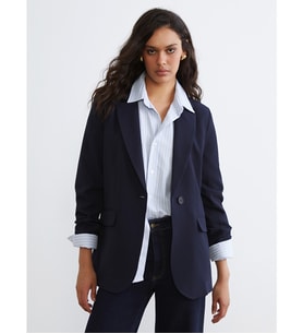 LCW Vision Lacivert Krep Kadın Blazer Ceket
