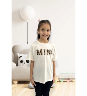 Mini Kabartmalı Çocuk Bej T-Shirt KT01931