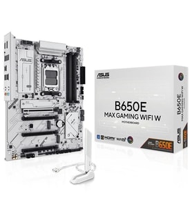 ASUS B650E MAX GAMING WIFI6E W DDR5 HDMI DP PCIE 5.0 AM5 ATX BEYAZ