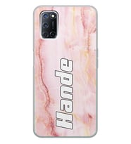 Oppo 3no. Mermer Tasarımlı Şeffaf Telefon Kılıfı