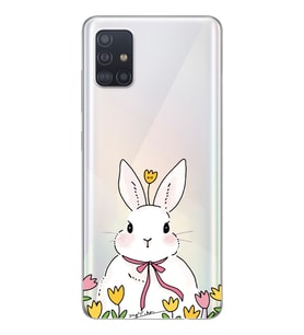 Samsung Galaxy A71 Uyumlu Tavşan Tasarımlı Şeffaf Telefon Kılıfı