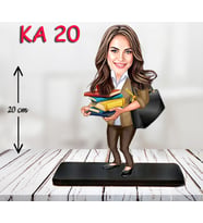 Kişiye Özel Ahşap Biblo - Kadın Karikatür Biblo - Kadın Biblo 7