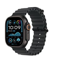 Apple Watch Ultra 49mm Uyumlu Kordon Ocean Silikon Yumuşak Esnek Metal Tokalı Zore KRD-75 Kayış (Mat Siyah)