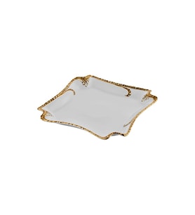 CAMELİA GOLD KARE SUNUM TABAK 27x27x3