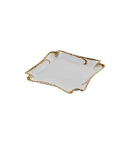 CAMELİA GOLD KARE SUNUM TABAK 27x27x3