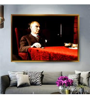Altın Çerçeveli dekoratif tablo l1422 (Gold)