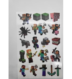 Minecraft Alex, Blaze, Ender Dragon, Enderman, Steve Geçici Dövme