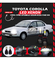 Toyota Corolla Efsane Kasa Uzun Kısa Far Uyumlu Şimşek Etkili Led Xenon Light Series H4