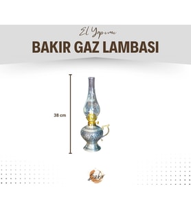 BAKIR GAZ LAMBASI OYMA NAKIŞ İŞLEME GÜMÜŞ RENK (KALAYLI)