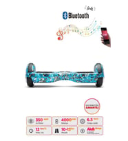 CityMate Elektrikli Kaykay Hoverboard Bluetooth Hoparlörlü Akıllı Denge 6.5 Inch Grafiti D20