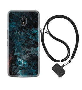 Xiaomi Redmi 8A 8 Pro 9C 9T 10C 11T Pro Kılıf Boyun Askılı Silikon Colorful Abstract 1384