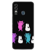 Tecno Spark 8T Kılıf Resimli Desenli Silikon Platinium Series Cat Dance 1824
