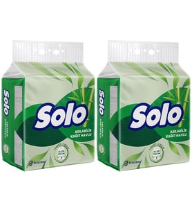 Solo Asılabilir Kağıt Havlu 1 Paket (1PK= 7 Rulo) Hijyenik ve Pratik Kullanım İçin Uygun (2 Li Set)