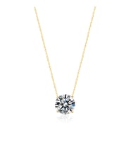 EMILIANO JEWELLERY SİLVER 925 AYAR ZİRKON TAŞLI YUVARLAK DESENLİ KOLYE