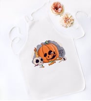 BK Gift Happy Halloween Tasarımlı Beyaz Mutfak Önlüğü-2