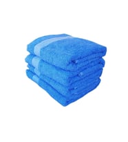 4 lü El Yüz %100 Pamuklu Havlu Seti Dry Mavi (Çok Renkli)