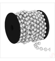 Zincir Boncuk Makara, 6mm x 8mt - Gümüş