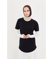 Krem Tesettür Parmak Geçmeli Kolluk Viskon Düz 1024_40