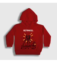 Presmono Unisex Çocuk Kırmızı Poster V2 Ultrakill Kapüşonlu Sweatshirt 529258tt
