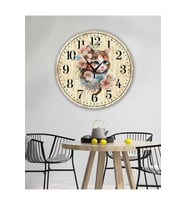 Retro Tasarımlı Duvar Saati 35X35 CM (Baskılı)