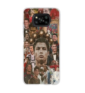 Poco X3 Pro / X3 NFC Uyumlu Cristiano Ronaldo Tasarımlı Şeffaf Telefon Kılıfı