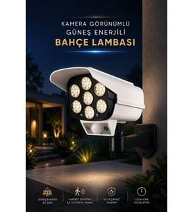 Bahçe Aydınlatması Hareket Sensörlü Led Aydınlatma Kamera tasarımlı