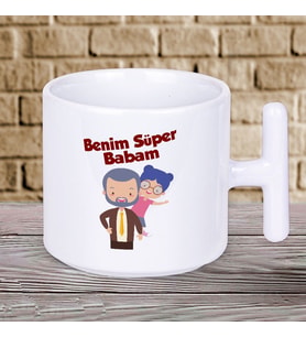 Benim Süper Babam Baskılı Babalar Gününe Özel Süper Babalara Hediyelik T Kupa Bardak
