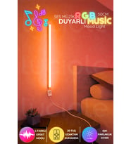 Şerit LED 50 cm Ses müzik duyarlı Uzaktan Kumandalı Led Abajur - Yatak Üstü, Tv Yanı ,oturma Odası