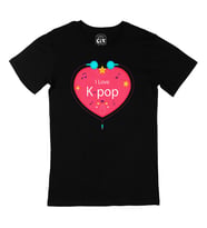 K Pop Kalpli Siyah Tişört