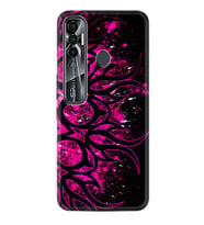 Tecno Spark 7 Pro Kılıf Silikon Desen Özel Seri Purple Knife 1692