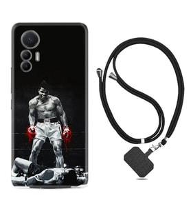 Xiaomi 12 Lite Kılıf Resimli Boyun Askılı İpli Desenli Silikon Muhammed Ali 1369