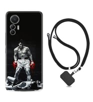 Xiaomi 12 Lite Kılıf Resimli Boyun Askılı İpli Desenli Silikon Muhammed Ali 1369
