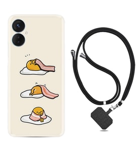 Tecno Spark 9T Kılıf Resimli Boyun Askılı İpli Desenli Silikon Sweety Egg 1322