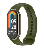 Lexroo Xiaomi Mi Band 9 Serisi Klasik Kordon Silikon Strap Kayış - Haki