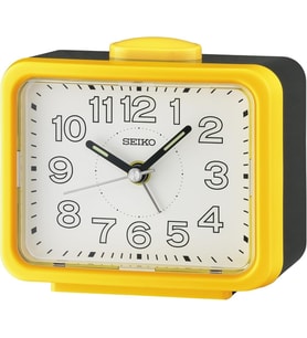 SEIKO QHK061Y SESSİZ AKAR SANİYELİ FOSFORLU ÇALAR MASA SAATİ