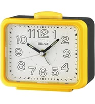 SEIKO QHK061Y SESSİZ AKAR SANİYELİ FOSFORLU ÇALAR MASA SAATİ