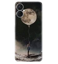 Tecno Spark 9T Kılıf Resimli Desenli Baskılı Silikon Moon Baloon 1368