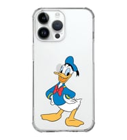 Apple iPhone 14 Pro Uyumlu Köşe Korumalı Antişok Kapak Donald Duck Tasarımlı Şeffaf  Kılıf