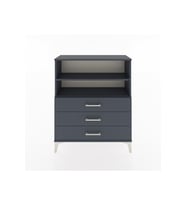 Arges Şifonyer 2 Raflı 3 Çekmeceli 88x30x106 Antrasit-Antrasit